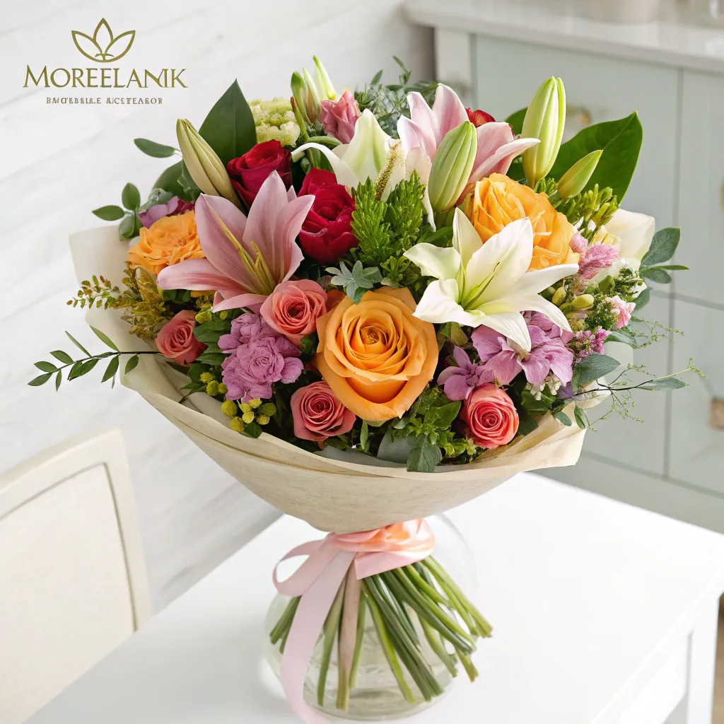 Beautiful flower bouquet displayed at MORVELANQIX